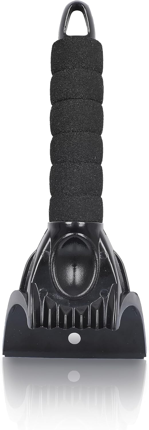 EcoNour Ice Scraper for Car Windscreen (1 Pack) | Window Snow Scraper for Car to Remove Snow, Frost, and Ice | Portable Snow Removal Tool with Foam Handle, Perfect Grip, Scratch-Free