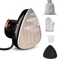 Econour Travel Mini Steam Iron for Clothes, Crafting, Quilting & Sewing - Portable Handheld Steamer With Safety Gloves and Storage Pouch