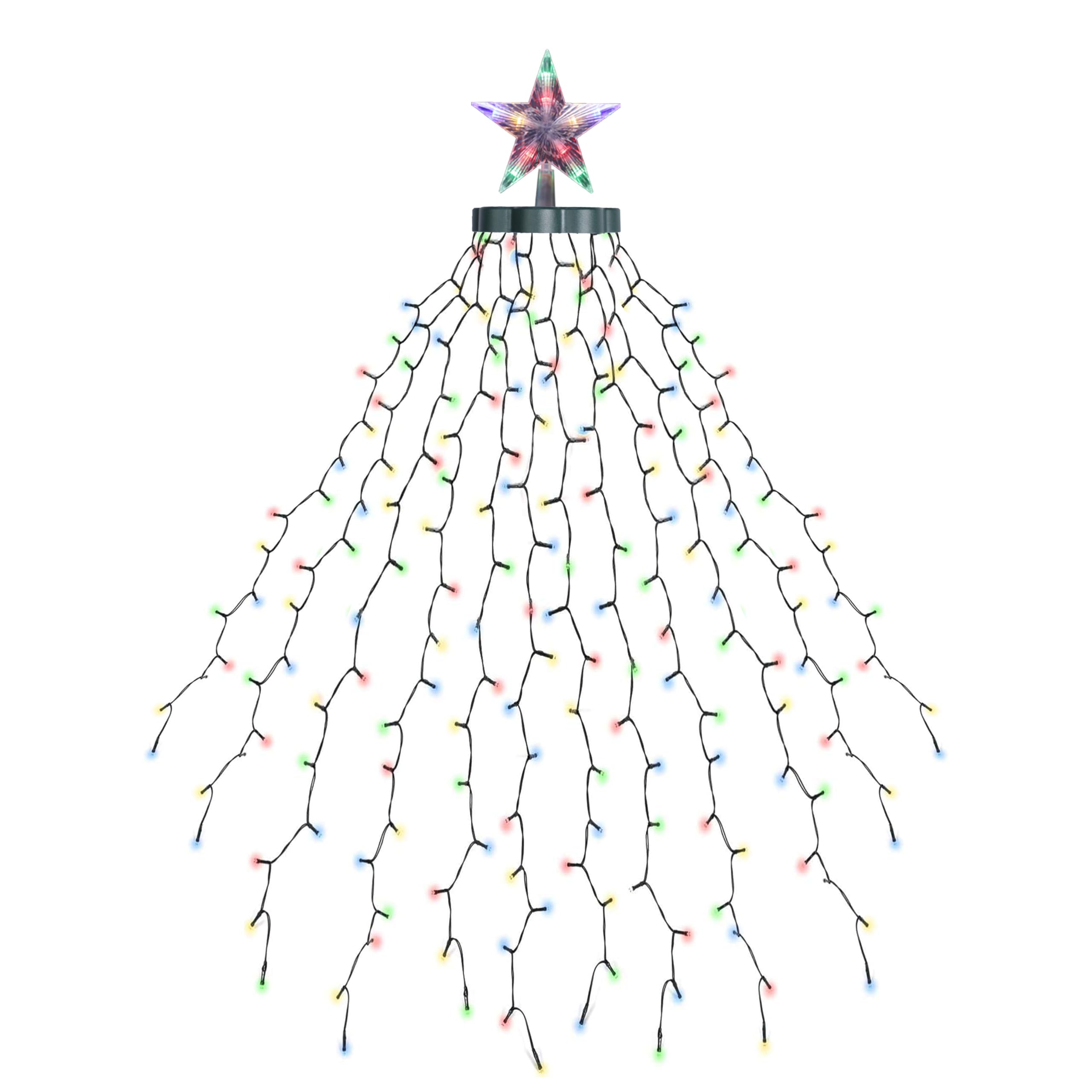 EcoNour Christmas Tree Lights Cluster Lights 480 LED - 6 Hours On Timer, 8 Light Modes, Plug in, Waterproof Indoor & Outdoor Use – 480 LED / 6m Lit Length, Warm White