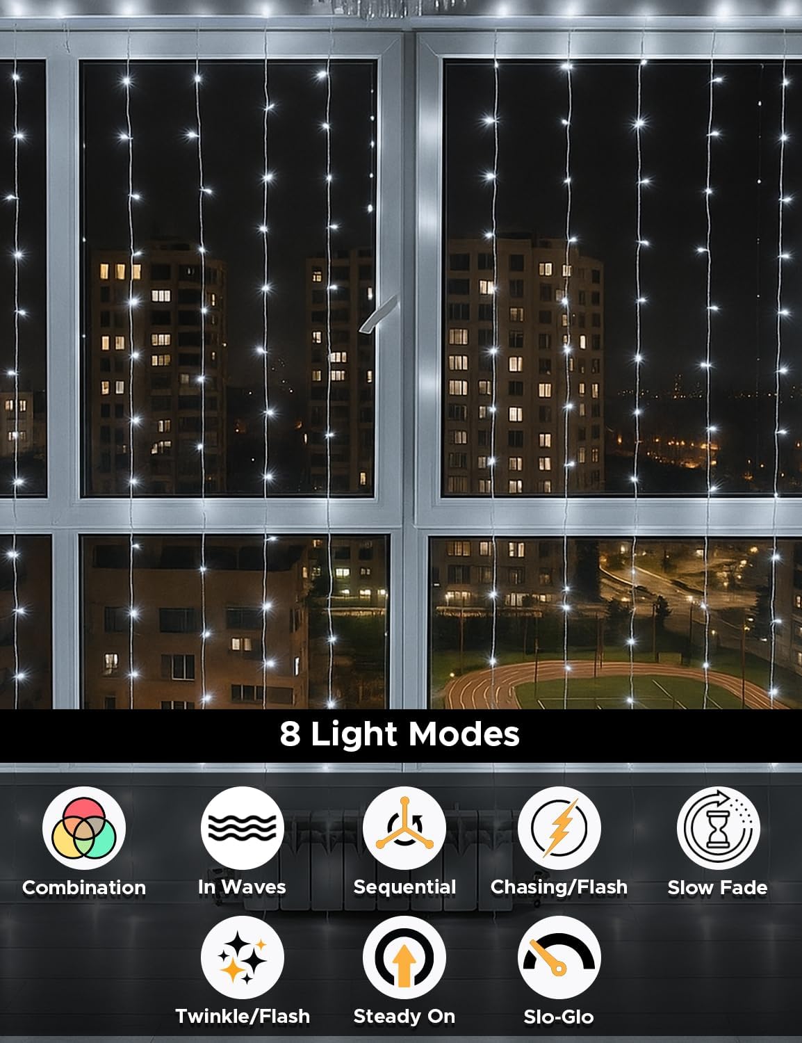 EcoNour String Lights 100 LED 10m String Tree Lights for Indoor & Outdoor Cool White Decorations Fairy String Lights for Xmas Garden Bedroom & Party | Mains Powered Clear Cable