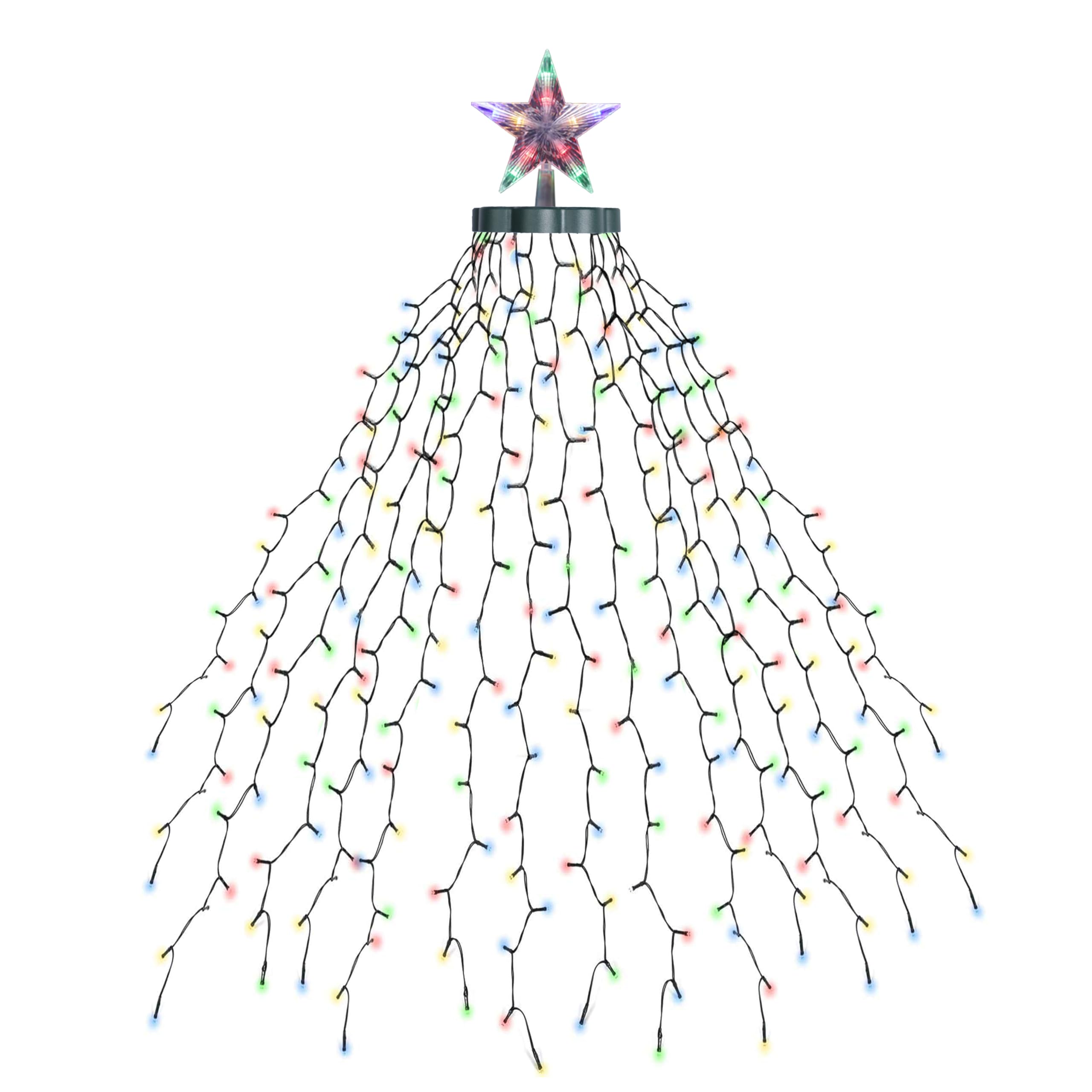 EcoNour Christmas Tree Lights Cluster Lights 480 LED - 6 Hours On Timer, 8 Light Modes, Plug in, Waterproof Indoor & Outdoor Use – 480 LED / 6m Lit Length, Warm White