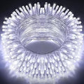 EcoNour String Lights 200 LED 20m String Tree Lights for Indoor & Outdoor Cool White Decorations Fairy String Lights for Xmas Garden Bedroom & Party | Mains Powered Clear Cable
