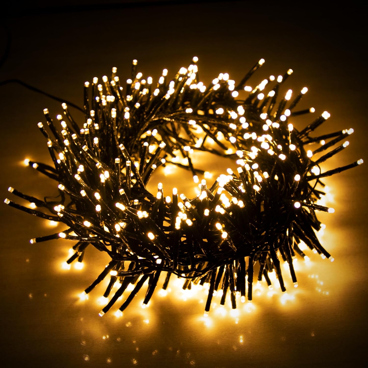 EcoNour Christmas Tree Lights Cluster Lights 480 LED - 6 Hours On Timer, 8 Light Modes, Plug in, Waterproof Indoor & Outdoor Use – 480 LED / 6m Lit Length, Warm White