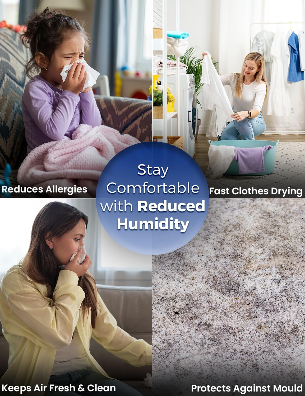 EcoNour Smart 20L WiFi Dehumidifier with Auto-Humidity Control | LED Display, 4.5L Tank, Laundry Dry Mode, 24-Hr Timer & Quiet Operation | Continuous Drain Option for Home, Bedroom, Basement & Garage