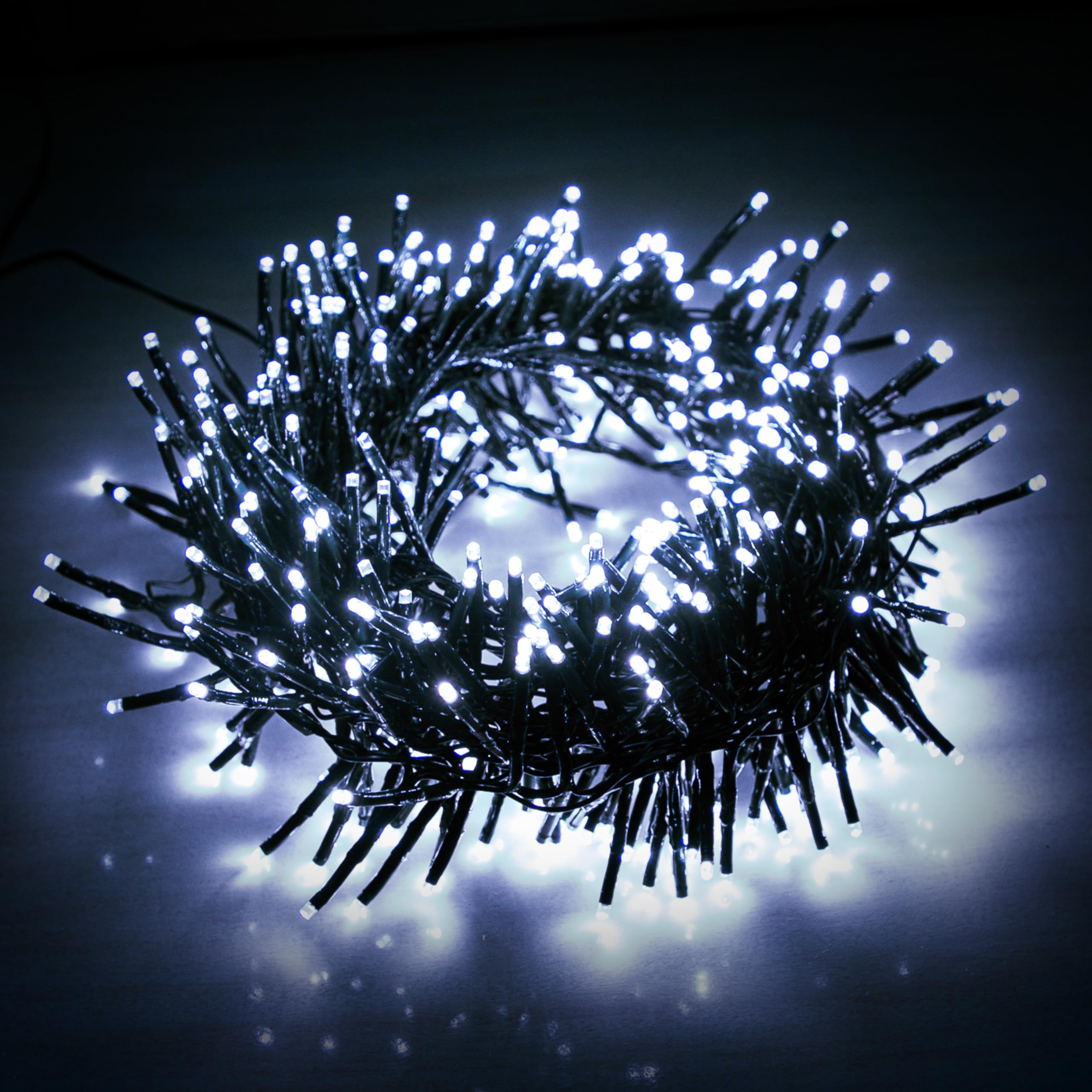 EcoNour Christmas Tree Lights Cluster Lights 480 LED - 6 Hours On Timer, 8 Light Modes, Plug in, Waterproof Indoor & Outdoor Use – 480 LED / 6m Lit Length, Warm White