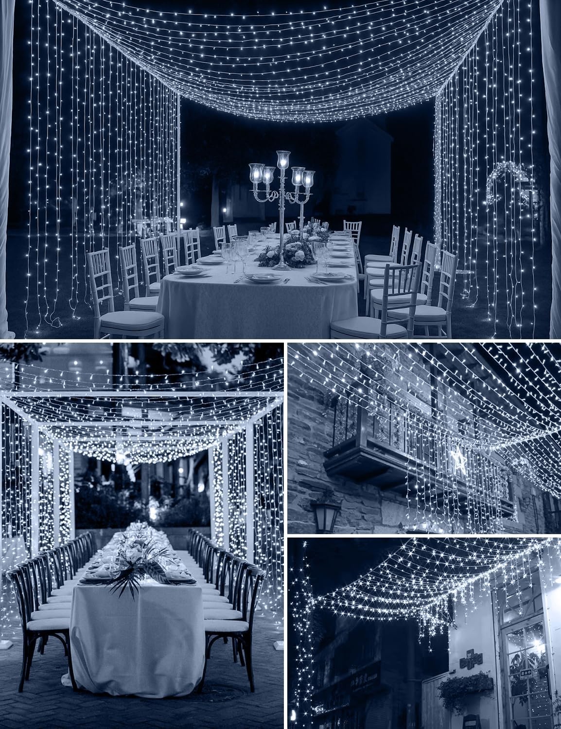 EcoNour String Lights 500 LED 30m String Tree Lights for Indoor & Outdoor Cool White Decorations Fairy String Lights for Xmas Garden Bedroom & Party | Mains Powered Clear Cable