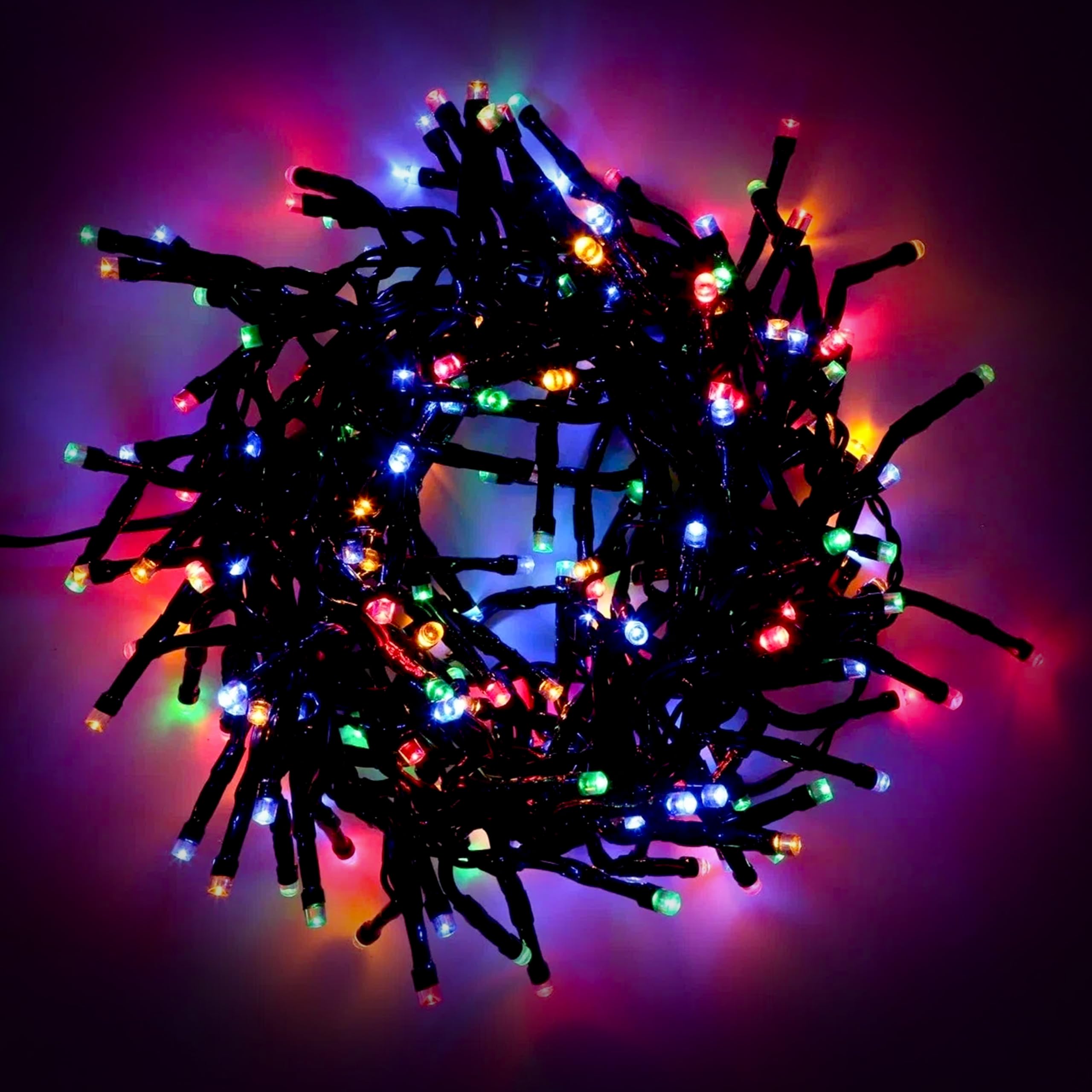 EcoNour Christmas Tree Lights Cluster Lights 480 LED - 6 Hours On Timer, 8 Light Modes, Plug in, Waterproof Indoor & Outdoor Use – 480 LED / 6m Lit Length, Warm White
