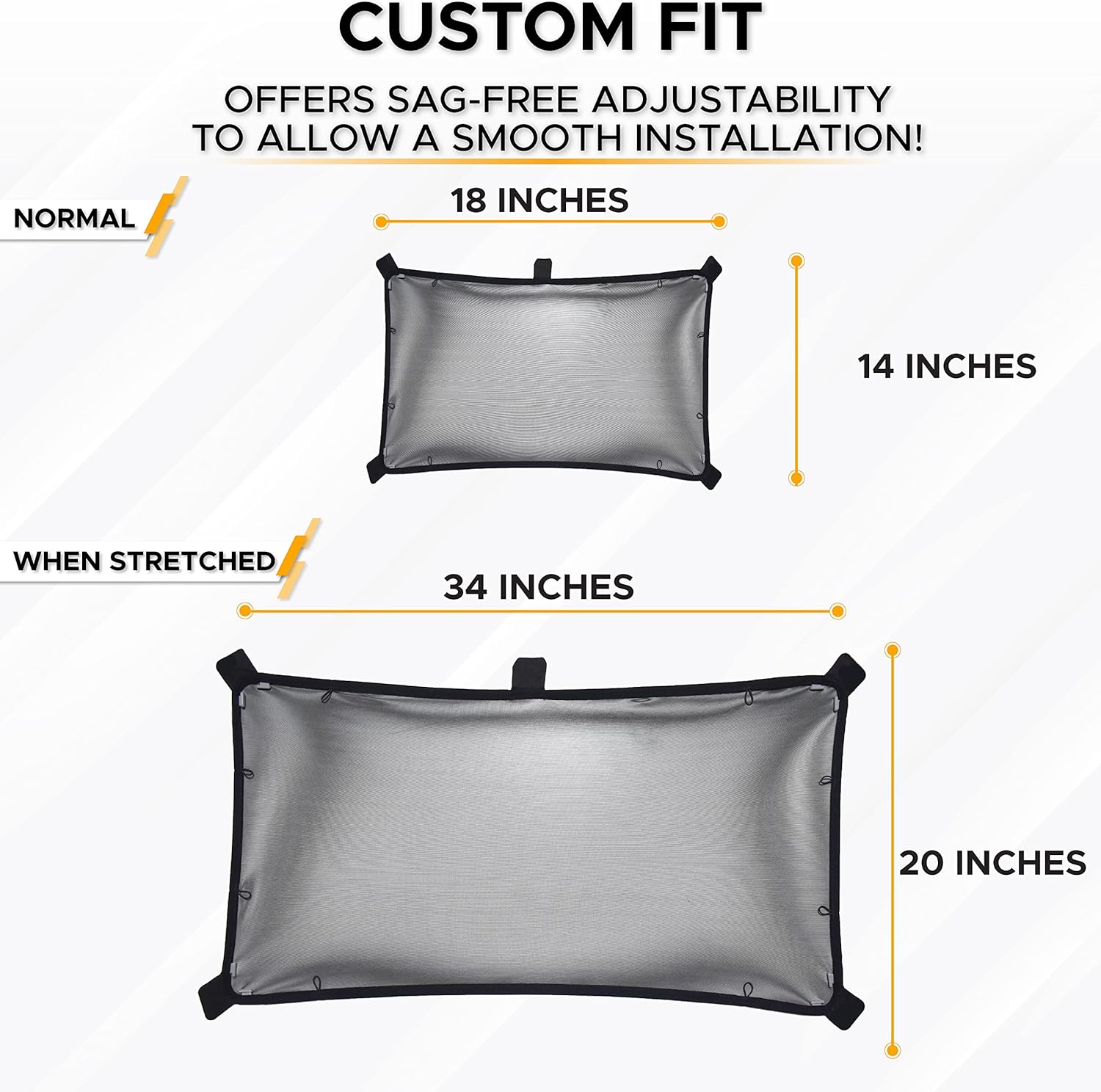 EcoNour Magnetic Stretch to Fit Sunshade - 1 Pack (66.8 x 34.7 cm) | Baby Car Window Shades Offers Complete Protection from Sun Glare and UV Rays | Side Window Shade Keeps Car Cooler