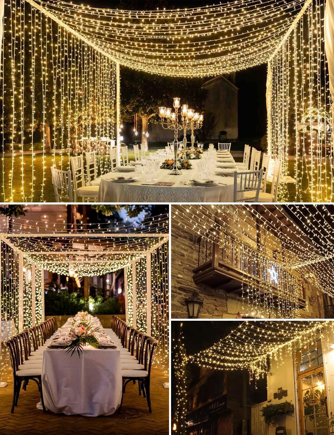 EcoNour String Lights 100 LED 10m String Tree Lights for Indoor & Outdoor Warm White Decorations Fairy String Lights for Xmas Garden Bedroom & Party | Mains Powered Clear Cable