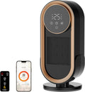EcoNour Electric Heater, 1500 W Energy Efficient Space Silent Smart WiFi Room Heater, Portable Ceramic Room Heater with Thermostat, 3 Heat Modes, Fast Heating, Overheat & Tip-Over Safety Protection