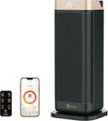 EcoNour Electric Heater, 2000 W Energy Efficient Space Silent Smart WiFi Room Heater, Portable Ceramic Room Heater with Thermostat, 3 Heat Modes, Fast Heating, Overheat & Tip-Over Safety Protection