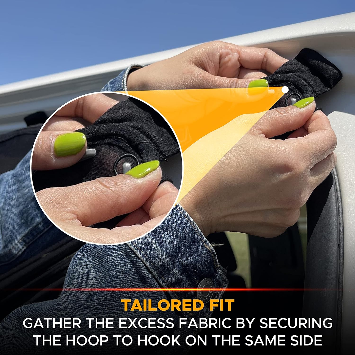 EcoNour Magnetic Stretch to Fit Sunshade - 1 Pack (66.8 x 34.7 cm) | Baby Car Window Shades Offers Complete Protection from Sun Glare and UV Rays | Side Window Shade Keeps Car Cooler