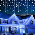 EcoNour Icicle Lights Outdoor Christmas Lights 1500 LED 47M Cool White Decorations String Fairy Lights with Timer for Xmas Garden & Party | Mains Powered Clear Cable