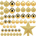 EcoNour Christmas Tree Baubles 50Pcs Gold – Shatterproof Xmas Ornaments Balls Set for Christmas Decorations & Christmas Tree Decor