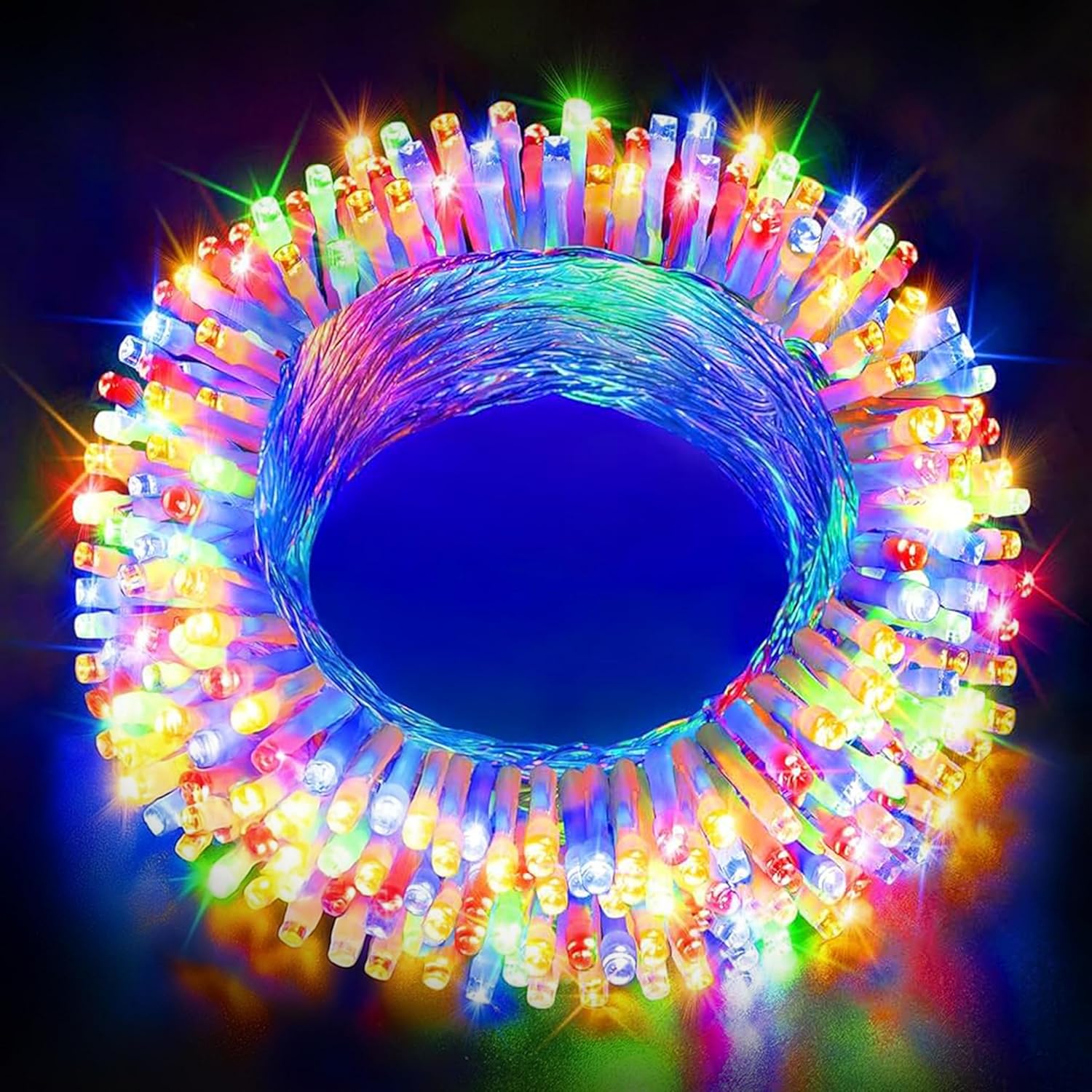 EcoNour String Lights 1000 LED 75m String Tree Lights for Indoor & Outdoor Multi Color Decorations Fairy String Lights for Xmas Garden Bedroom & Party | Mains Powered Clear Cable