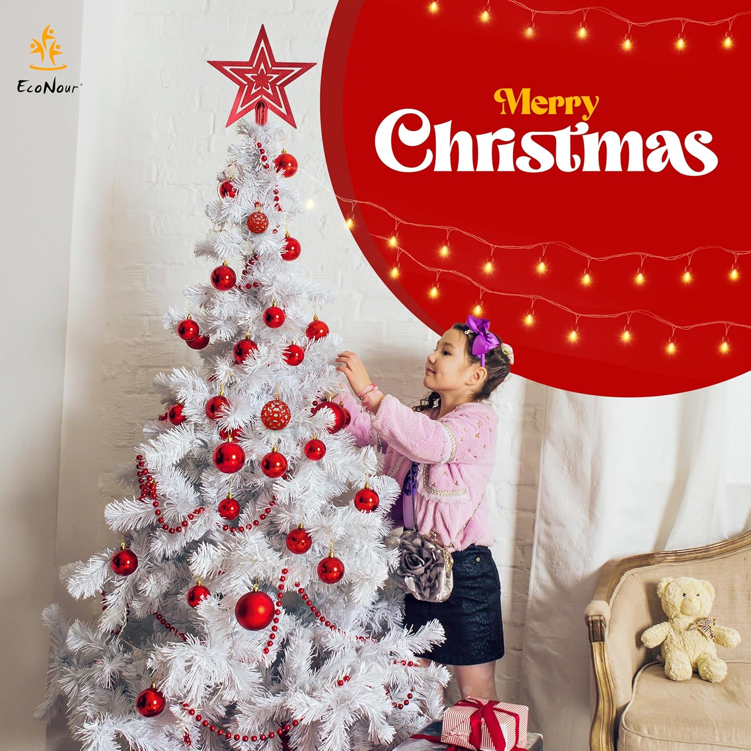 Christmas Tree Baubles 100Pcs Red – Shatterproof Xmas Ornaments Balls Set for Christmas Decorations & Christmas Tree Decor