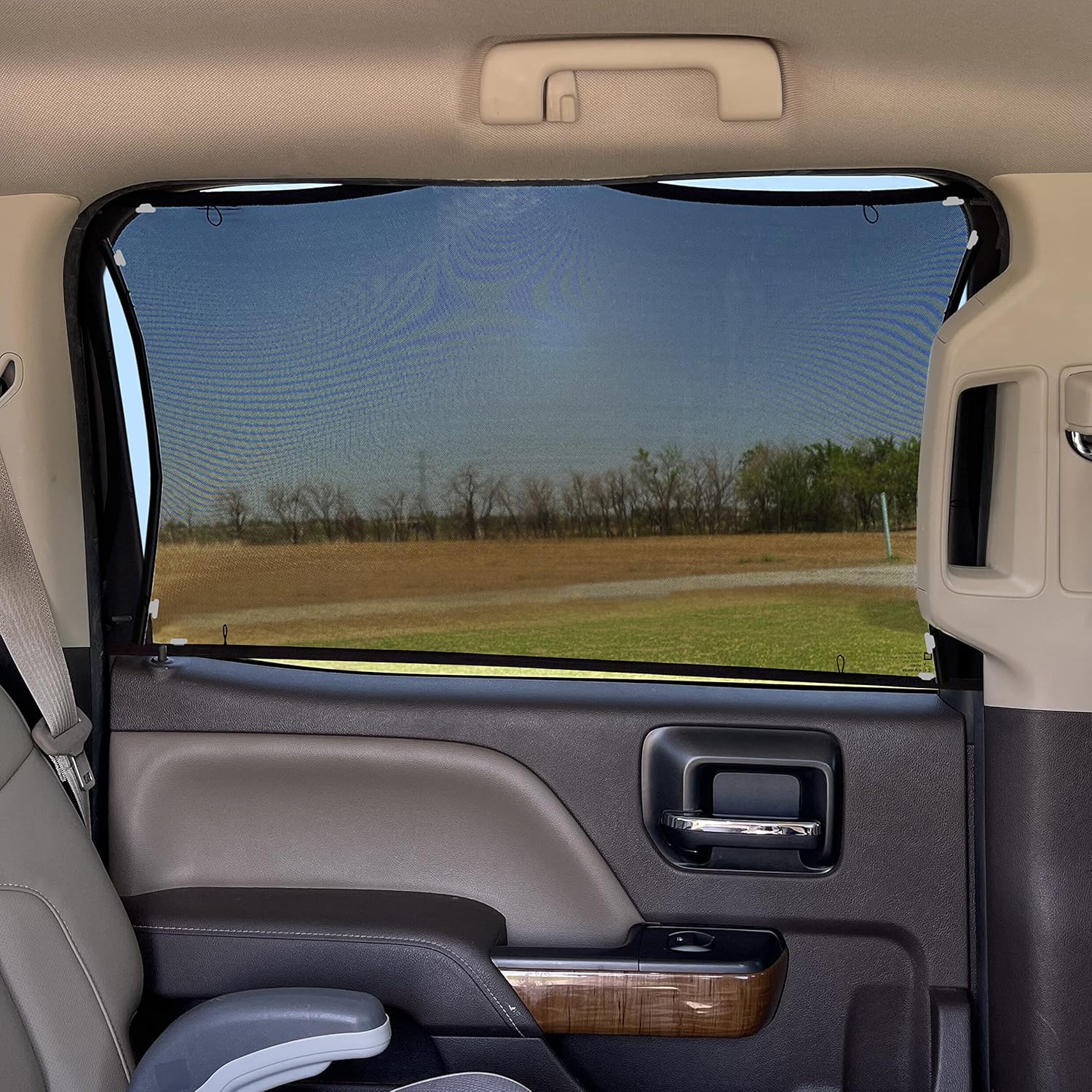 EcoNour Magnetic Stretch to Fit Sunshade - 1 Pack (66.8 x 34.7 cm) | Baby Car Window Shades Offers Complete Protection from Sun Glare and UV Rays | Side Window Shade Keeps Car Cooler