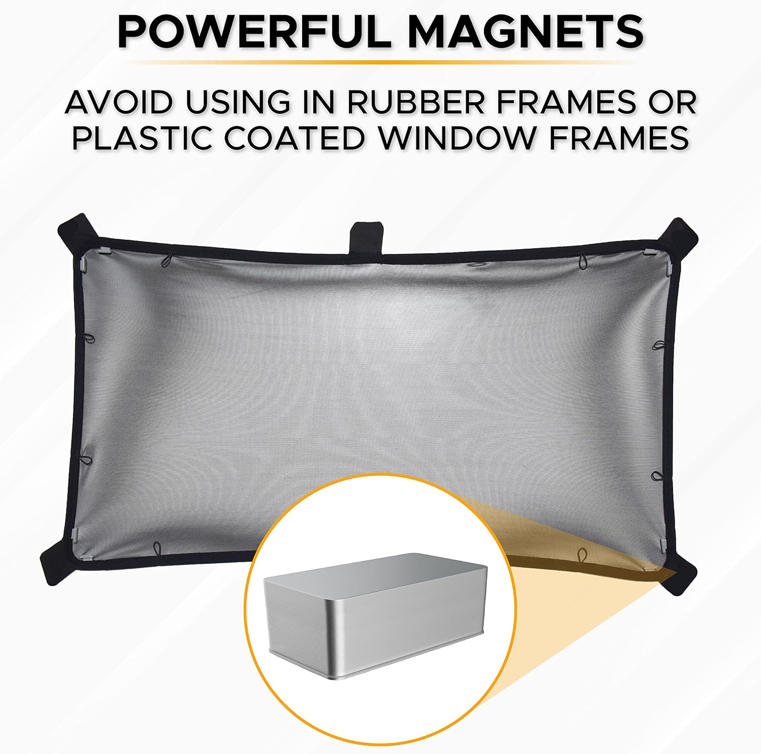 EcoNour Magnetic Stretch to Fit Sunshade - 1 Pack (66.8 x 34.7 cm) | Baby Car Window Shades Offers Complete Protection from Sun Glare and UV Rays | Side Window Shade Keeps Car Cooler