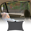EcoNour Magnetic Stretch to Fit Sunshade - 1 Pack (66.8 x 34.7 cm) | Baby Car Window Shades Offers Complete Protection from Sun Glare and UV Rays | Side Window Shade Keeps Car Cooler