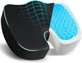 EcoNour Seat Cushions | Memory Foam Seat Cushion with Gel for Coccyx Sitting | Sciatica Tailbone Pain Relief | Orthopaedic Ergonomic Cushions for -Car, Office Chair, Desk, Wheelchair & Gaming