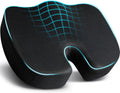 EcoNour Memory Foam Seat Cushion for Coccyx Sitting, Sciatica Tailbone Pain Relief - Anti-Slip Ergonomic Cushions for Office Chair, Desk, Wheelchair & Gaming - Car Seat Cushion