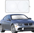 EcoNour Windshield Sunshade for Car V Cut Circle, Medium (64x32 Inch)
